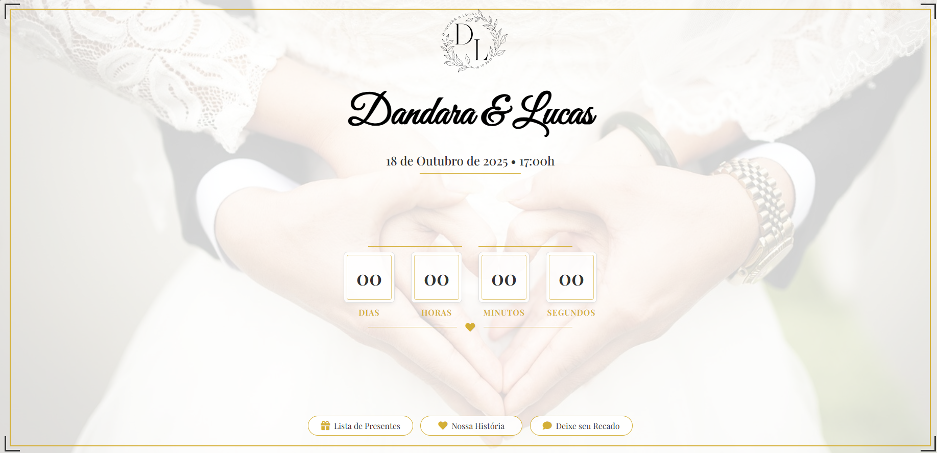 Dandara & Lucas - site de casamento
